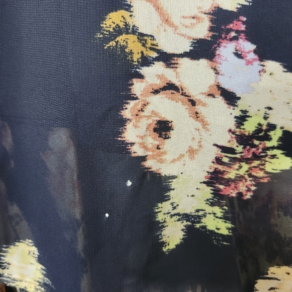 DANIEL RAINN Navy Floral Skirt Size Medium - Picture 5 of 5